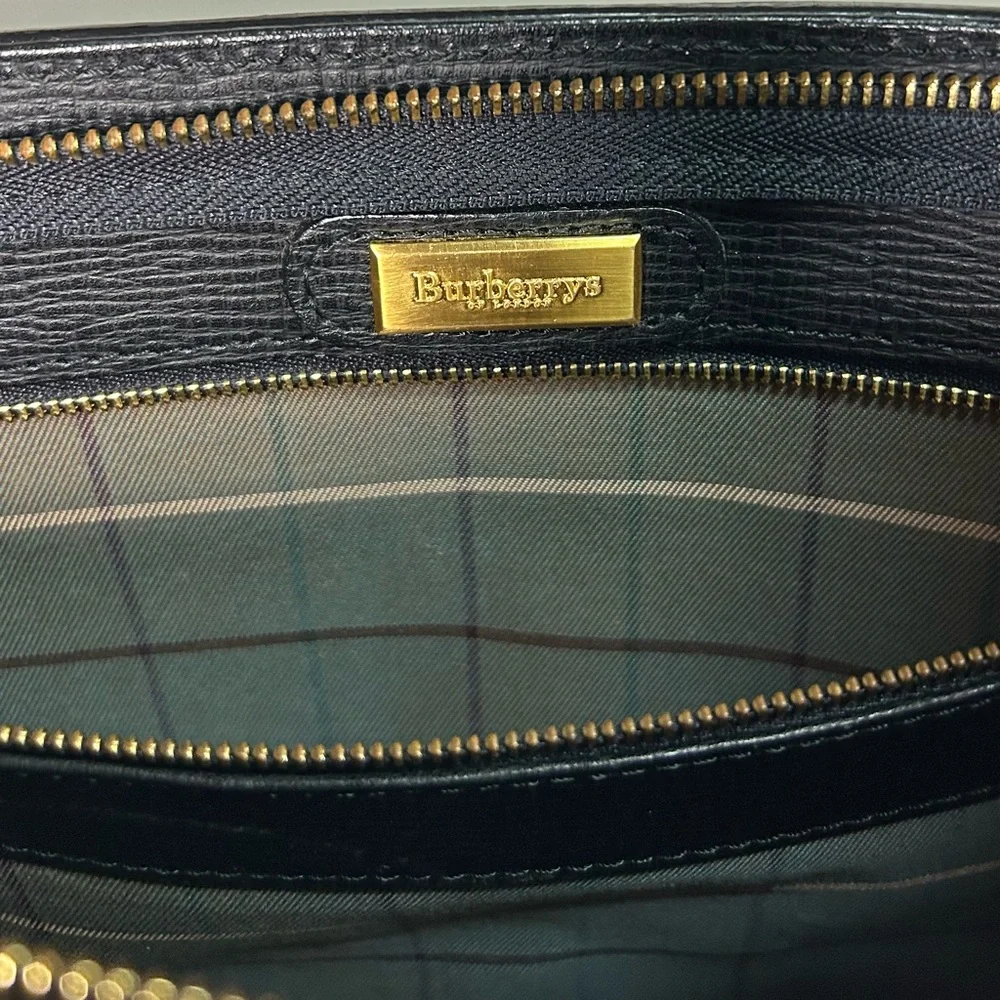 Burberrys Vintage Black Textured Unisex Clutch